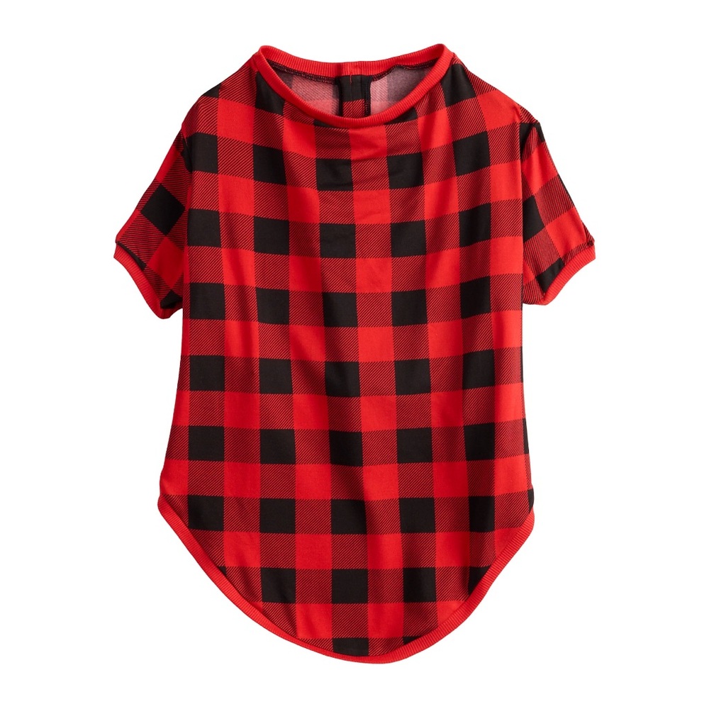 BNWT Kohl’s Red Black Buffalo Plaid Check Dog Pet Pajamas Jammies Families